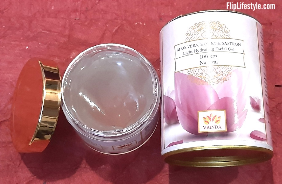 Vrinda Aloe Vera & Saffron Light Hydrating Facial Gel Review